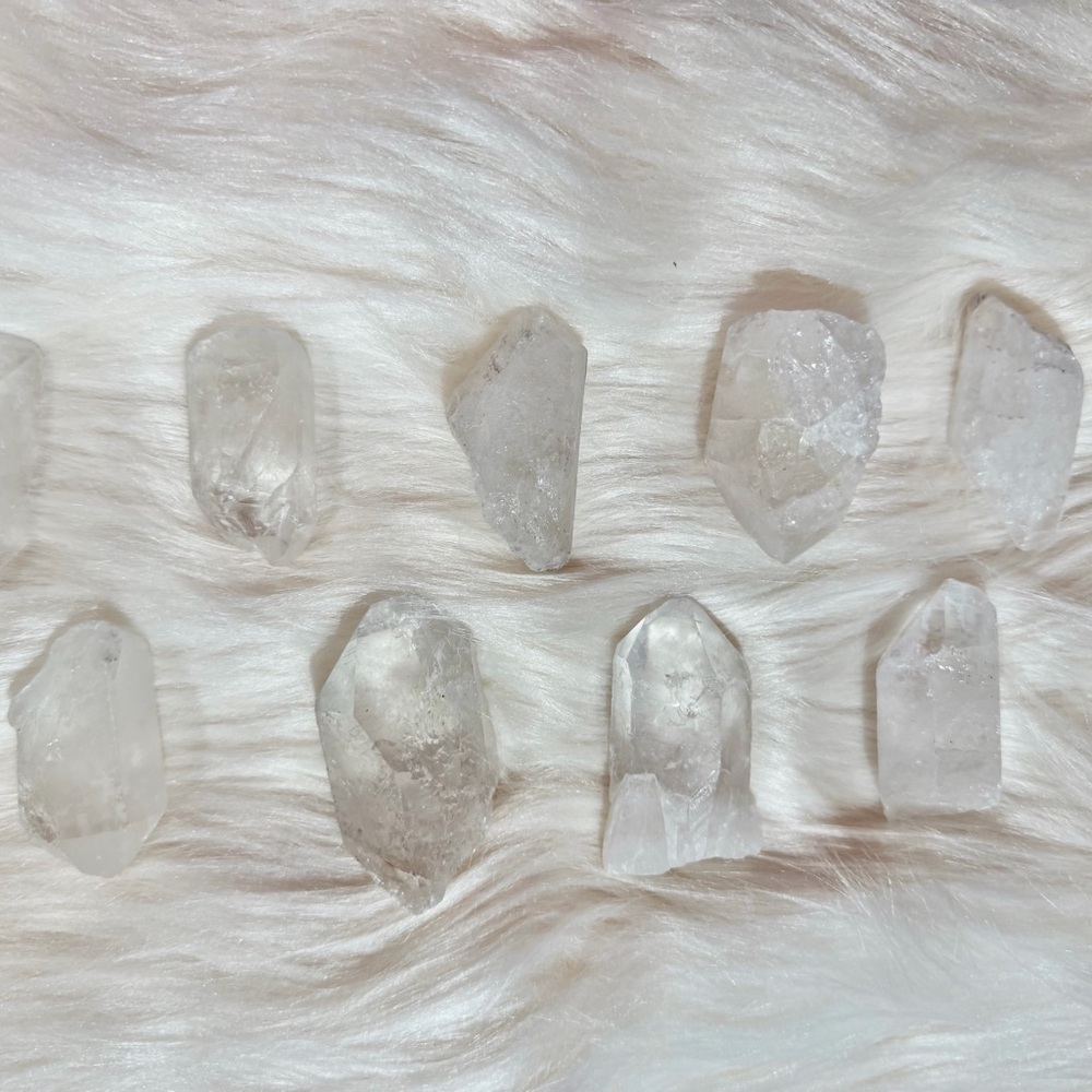 Raw Clear Quartz Crystal Points - Natural Clear Color